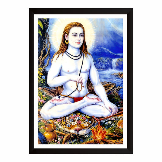 Baba Sri Chand Ji Wall Art | Founder of the Udasi Tradition | Spiritual Meditation Portrait | Premium Religious Home Decor