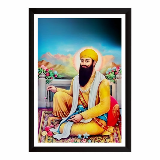 Baba Vadbhag Singh Ji Wall Art | Revered Sikh Saint Portrait | Spiritual Religious Artwork | Premium Home & Prayer Room Decor