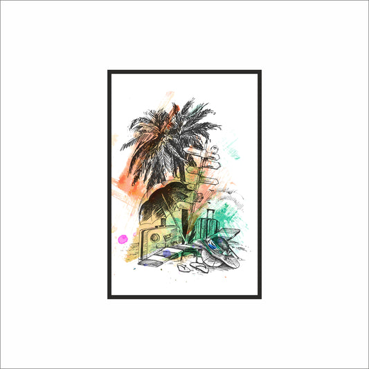 Vacation Vibes – Wanderer's Sketch 🌴📸