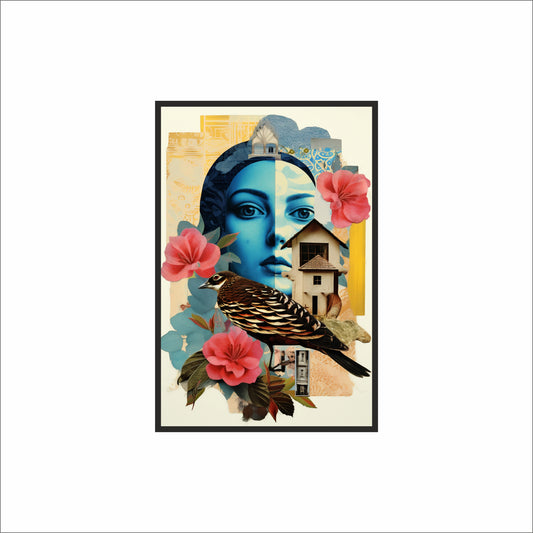 Fragments of Bloom – The Surreal Portrait 🌺💙