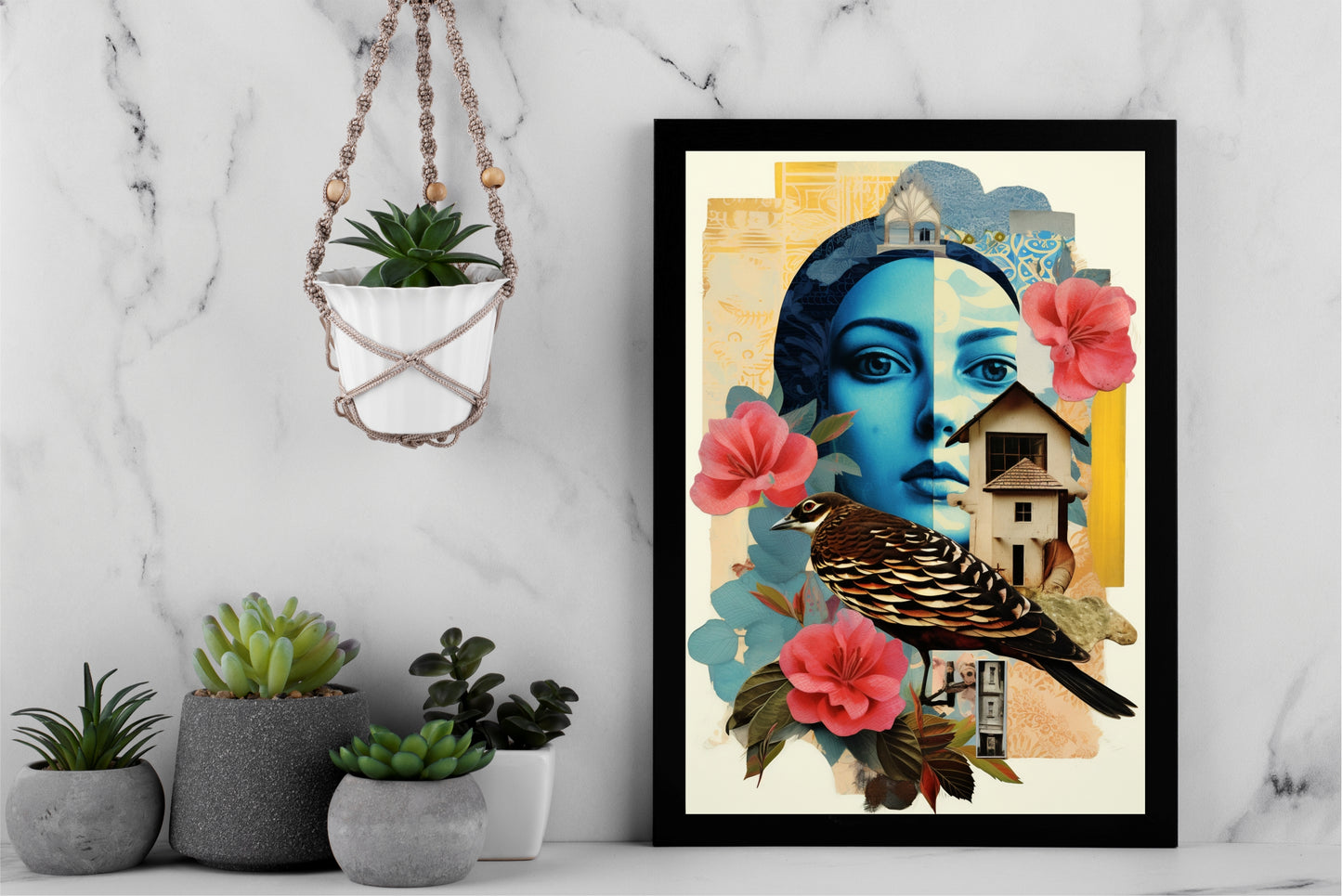 Fragments of Bloom – The Surreal Portrait 🌺💙