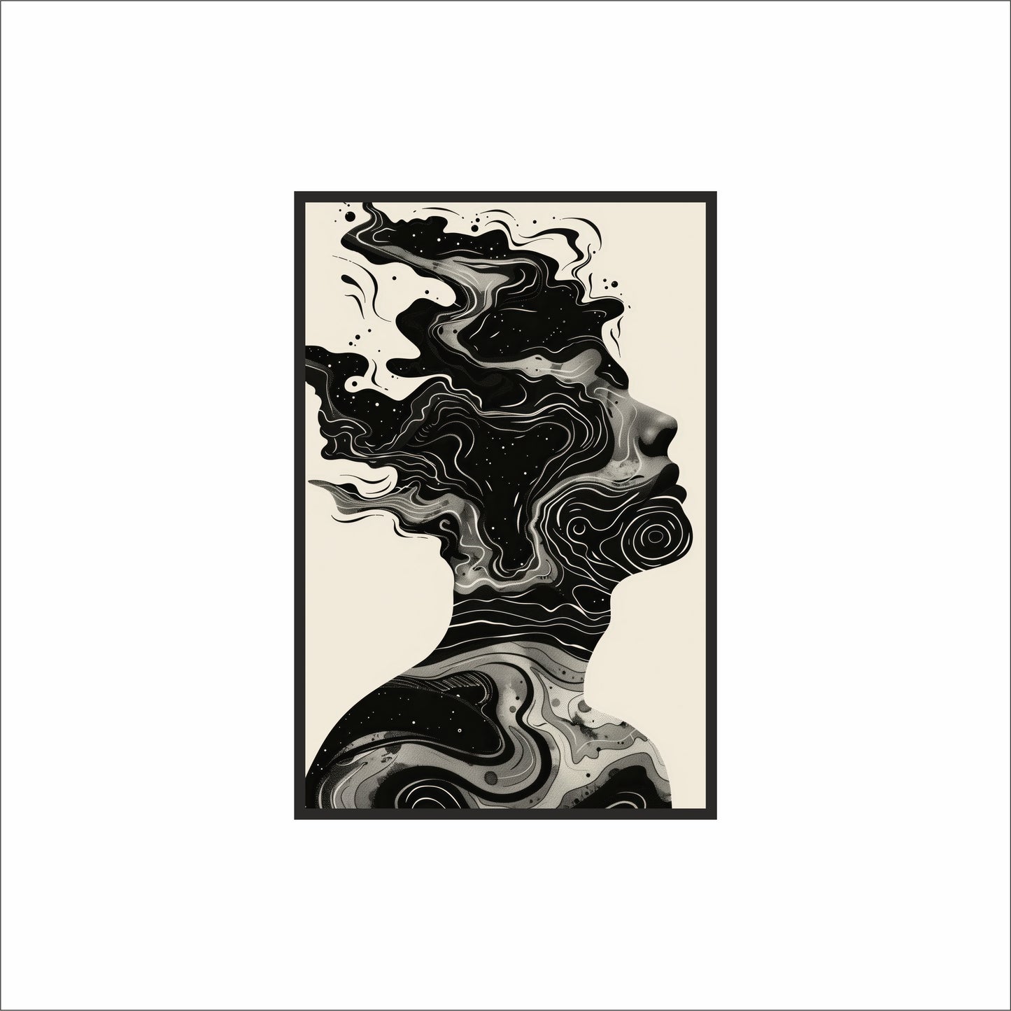 Mind in Motion – The Cosmic Silhouette 🖤🌌