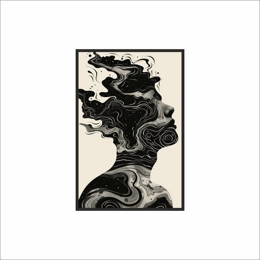 Mind in Motion – The Cosmic Silhouette 🖤🌌