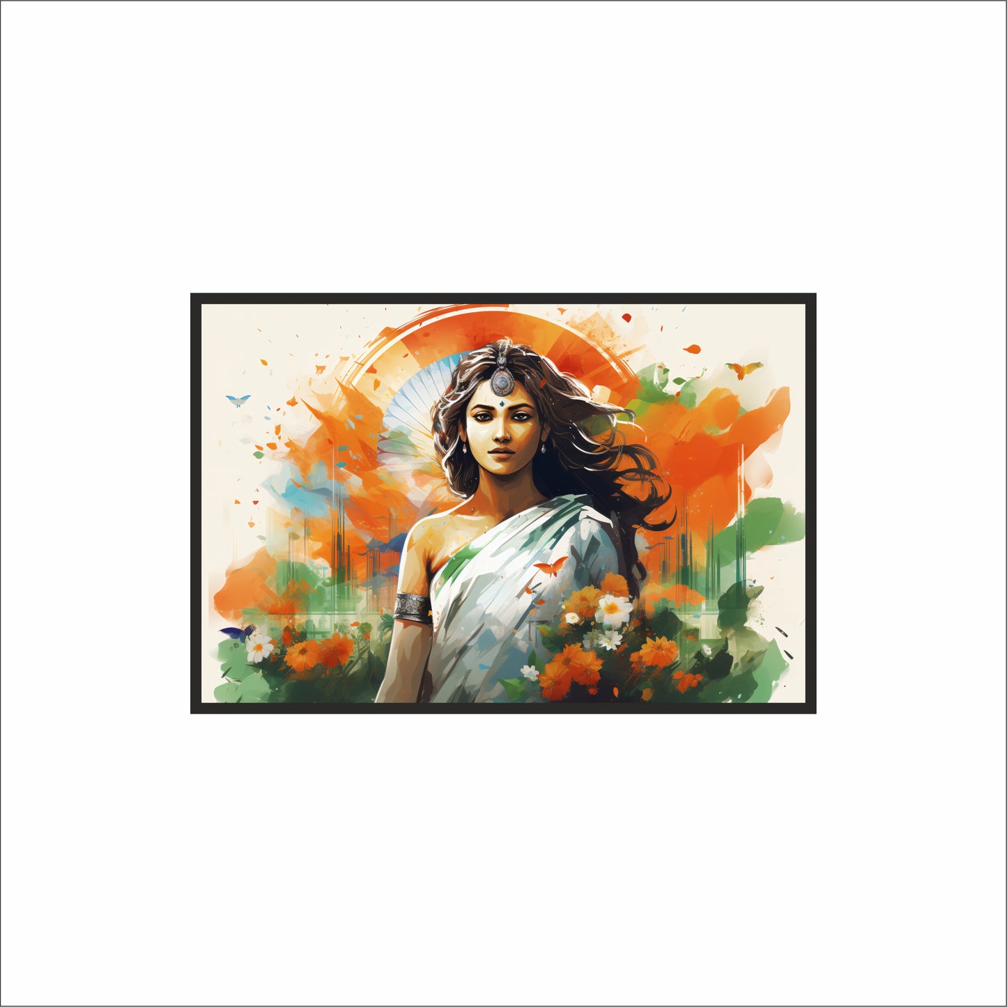 Spirit of India – The Tricolor Muse 🇮🇳✨