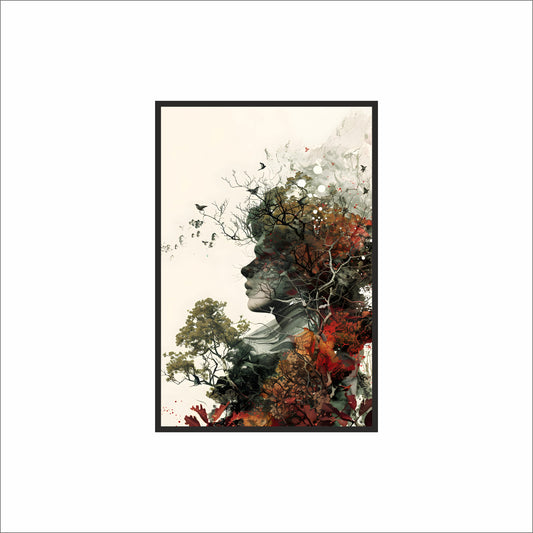 Forest of Thoughts – Nature Within Art Print 🍃✨