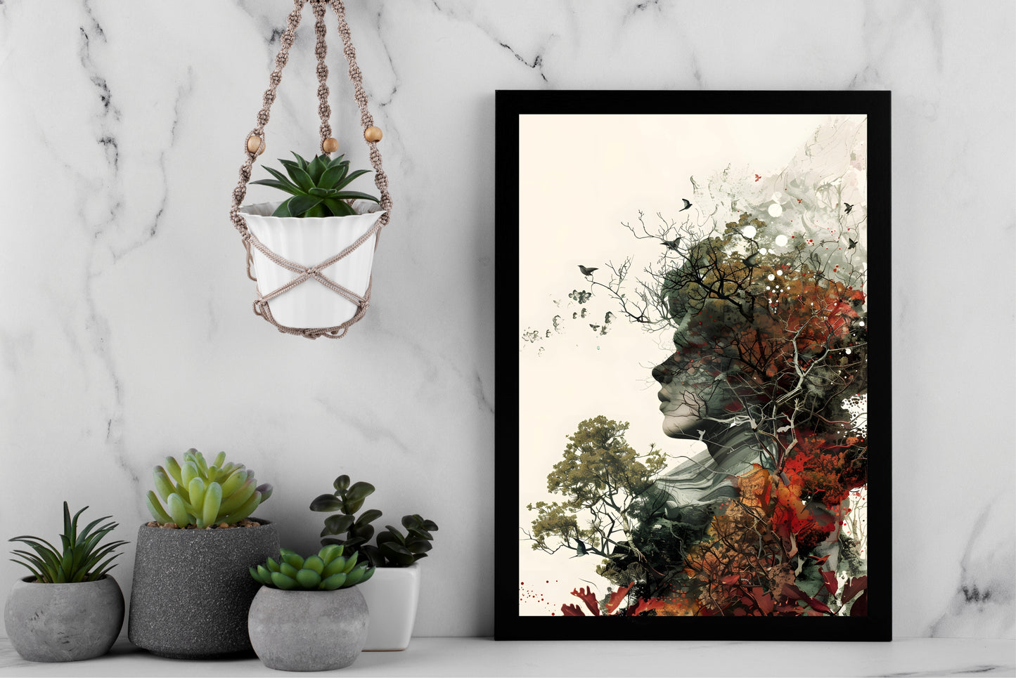 Forest of Thoughts – Nature Within Art Print 🍃✨