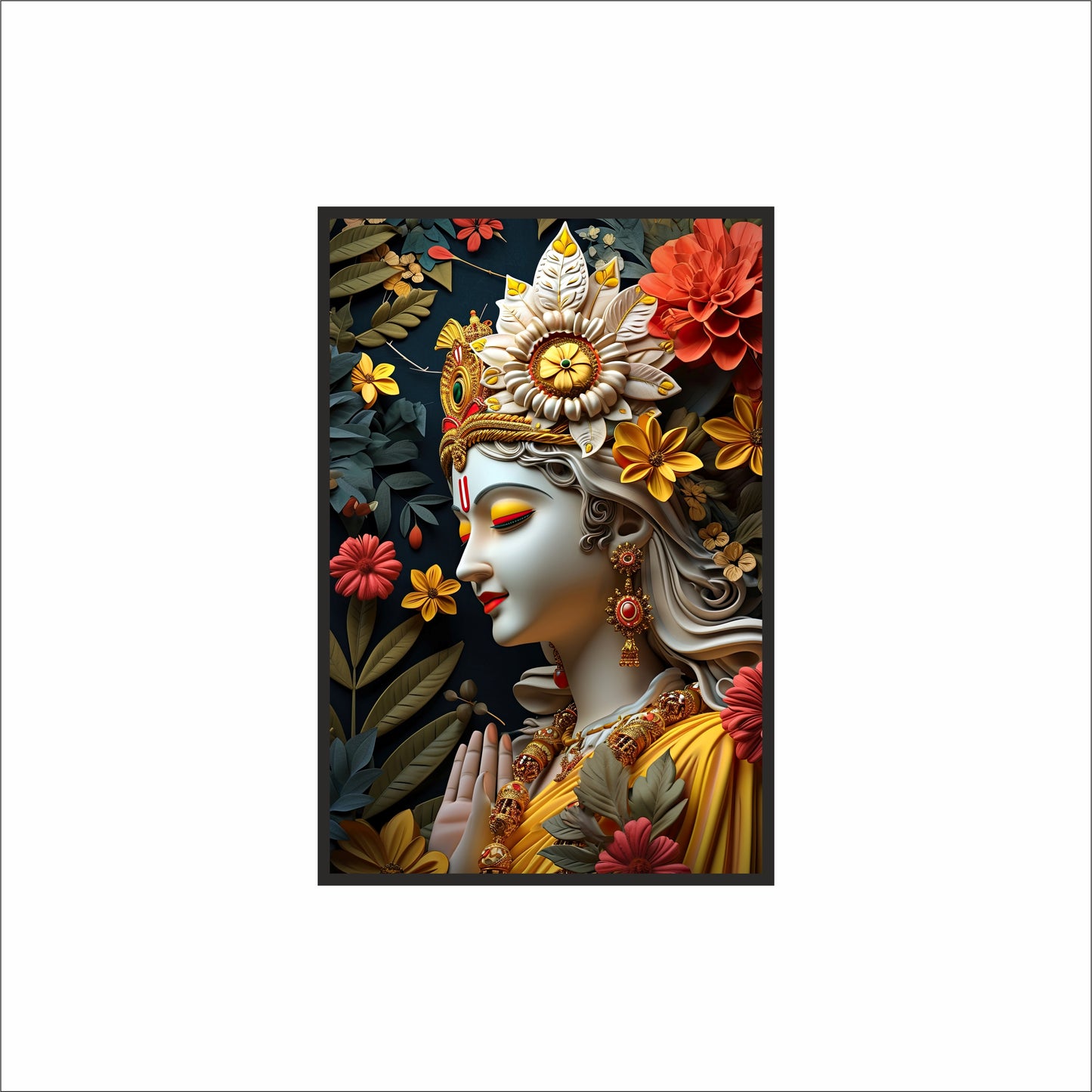 Divine Serenity – Goddess Art Premium Frame 🪔✨