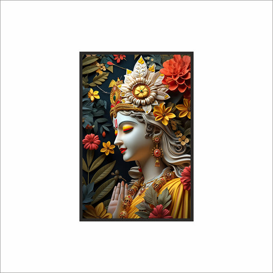 Divine Serenity – Goddess Art Premium Frame 🪔✨