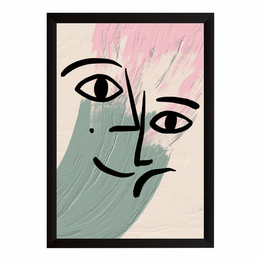 Abstract Line Face Wall Art | Minimal Face Canvas | Modern Wall Decor