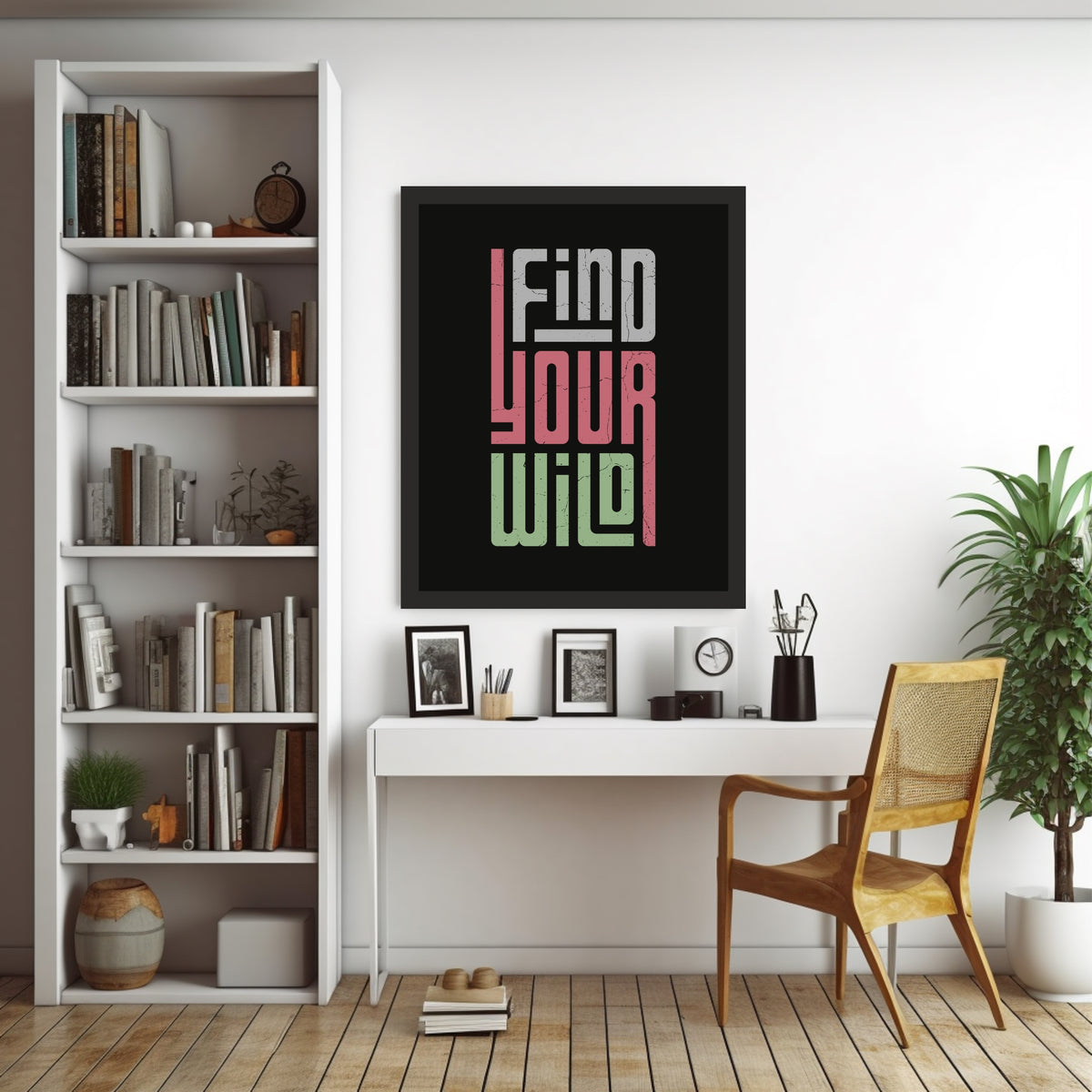 Find Your Wild Wall Art | Motivational Typography Poster | Modern Quote Decor
