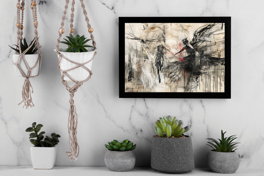 Shadows in Motion – Abstract Storyline Art 🖤🔥