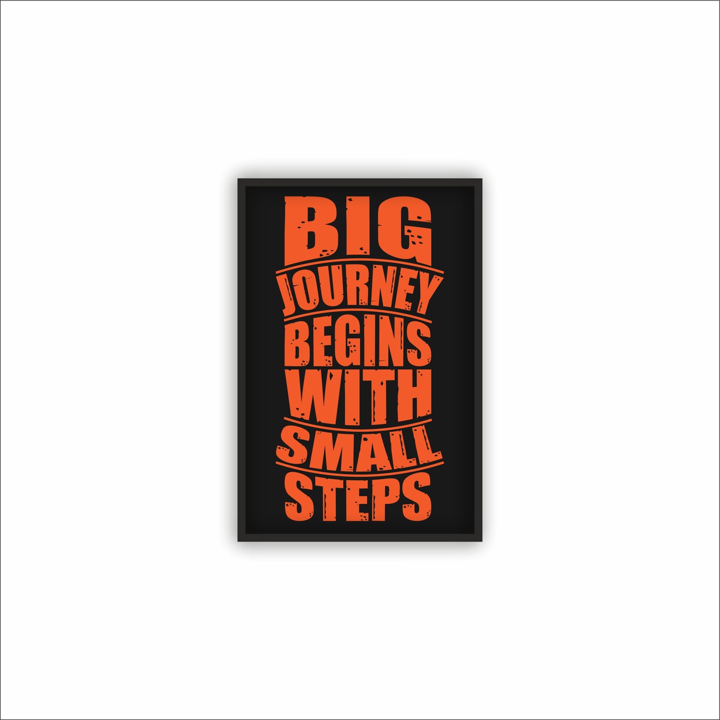 🚀 Big Journey Begins with Small Steps – Motivational Wall Frame!