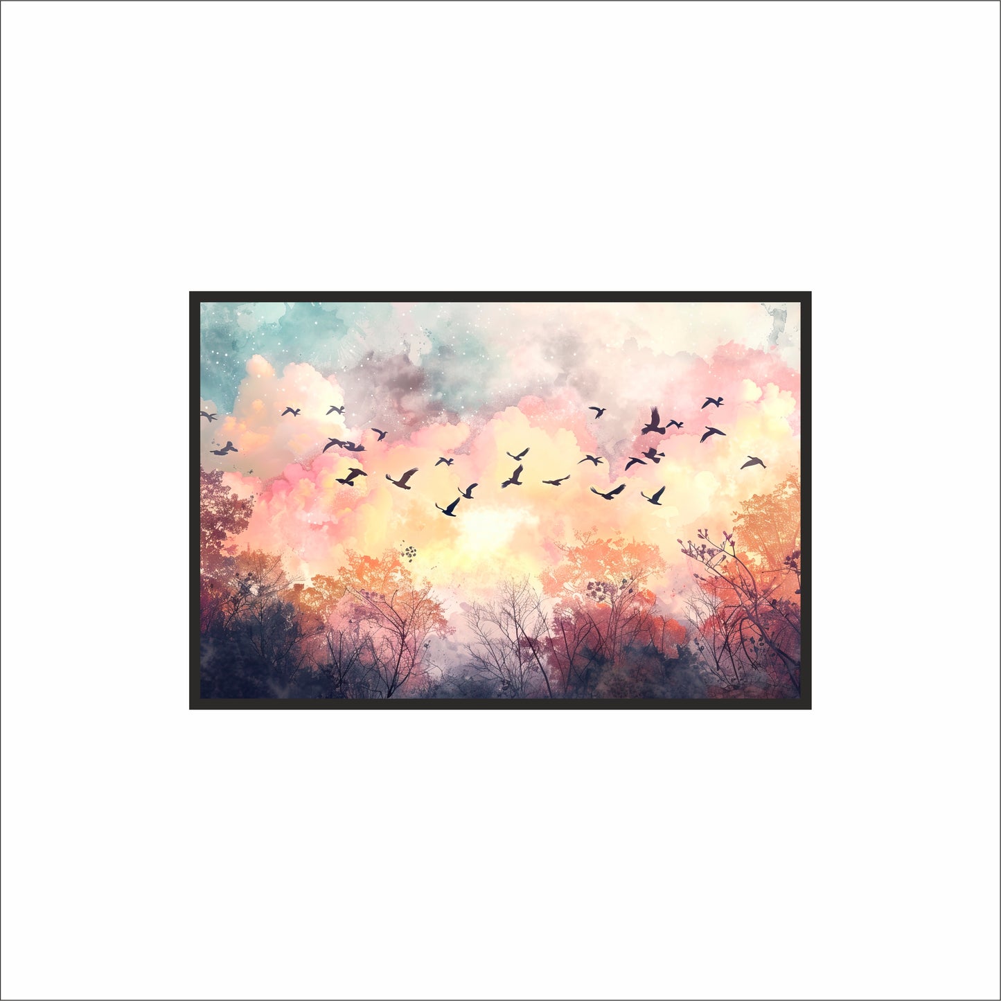Skyward Symphony – Where Colors Learn to Fly 🌅🕊️