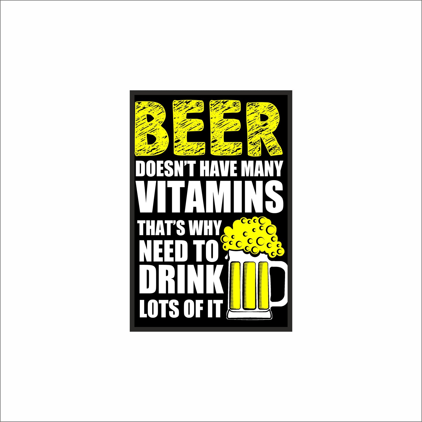 Funny Beer Quote Poster – Bold, Humorous Bar Wall Art 🍺😄