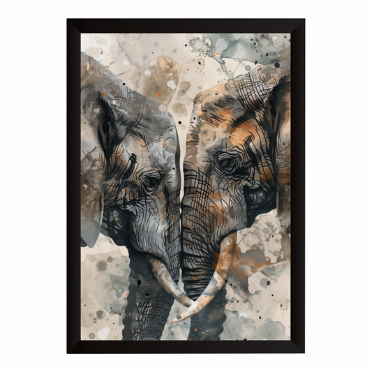 Elephant Wall Art | Abstract Watercolor Elephant Artwork