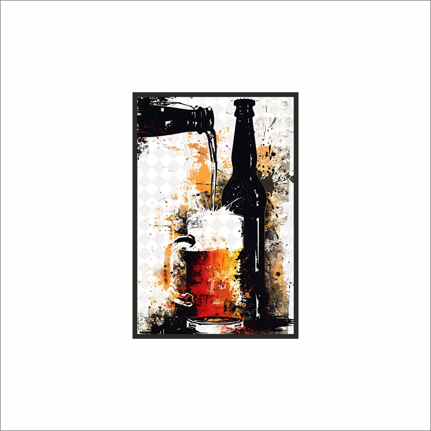 “Pour & Chill” – Abstract Beer Art for Bars 🍺🎨