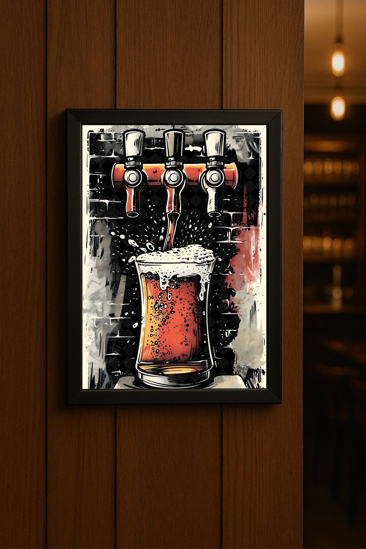“Draft Delight” – Beer Tap Wall Art 🍻✨
