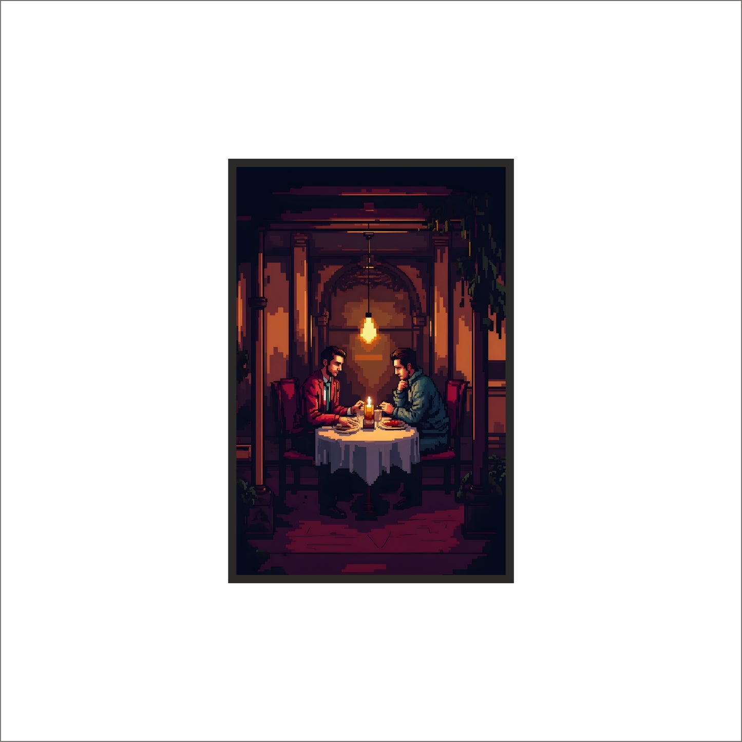 “The Gentlemen’s Dinner – A Quiet Night in Warm Light” 🍽️✨