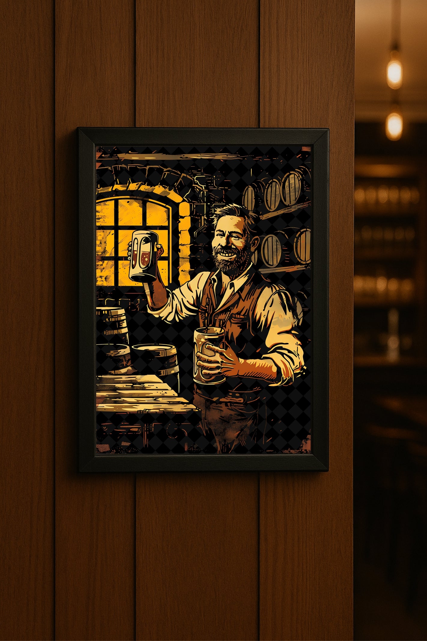 “The Barrel Master – Vintage Beer Cellar Art” 🍺🔥