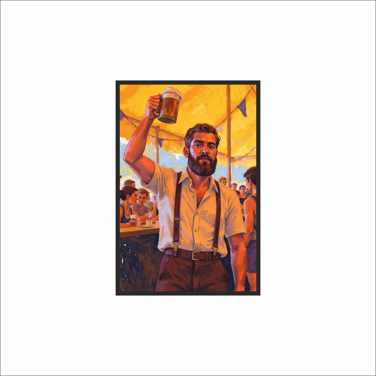“The Cheers Man – Vintage Beer Fest Art” 🍺✨