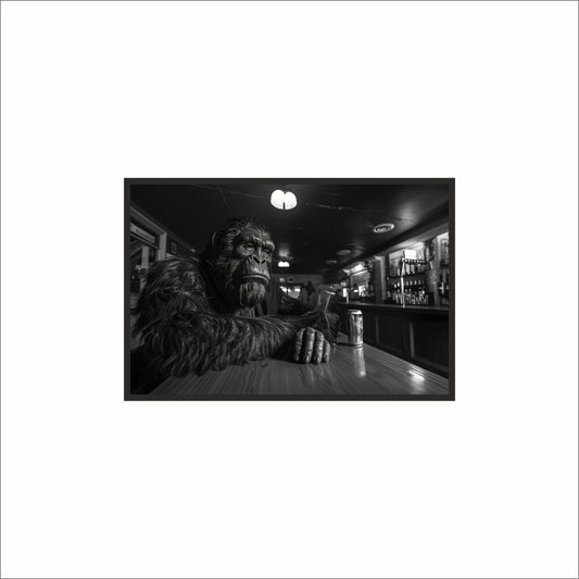 “The Lone Night – Bar Mood Gorilla Art” 🖤🍺