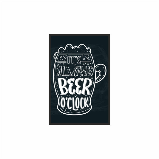 “Beer O’Clock – Chalk Style Bar Art” 🍻🖤