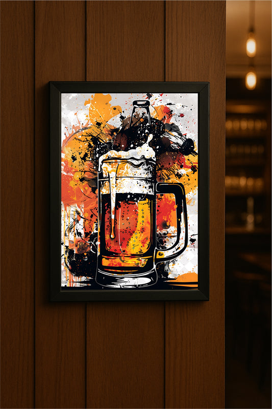 “The Brew Burst – Abstract Beer Splash Art” 🍺🔥