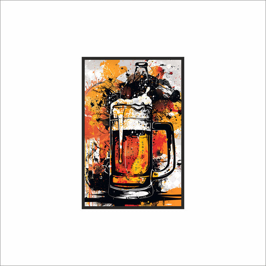 “The Brew Burst – Abstract Beer Splash Art” 🍺🔥
