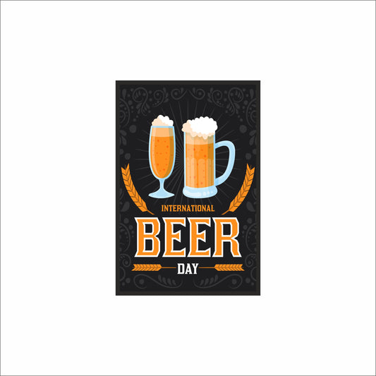 “International Beer Day – Celebration Art Poster” 🍻🎉