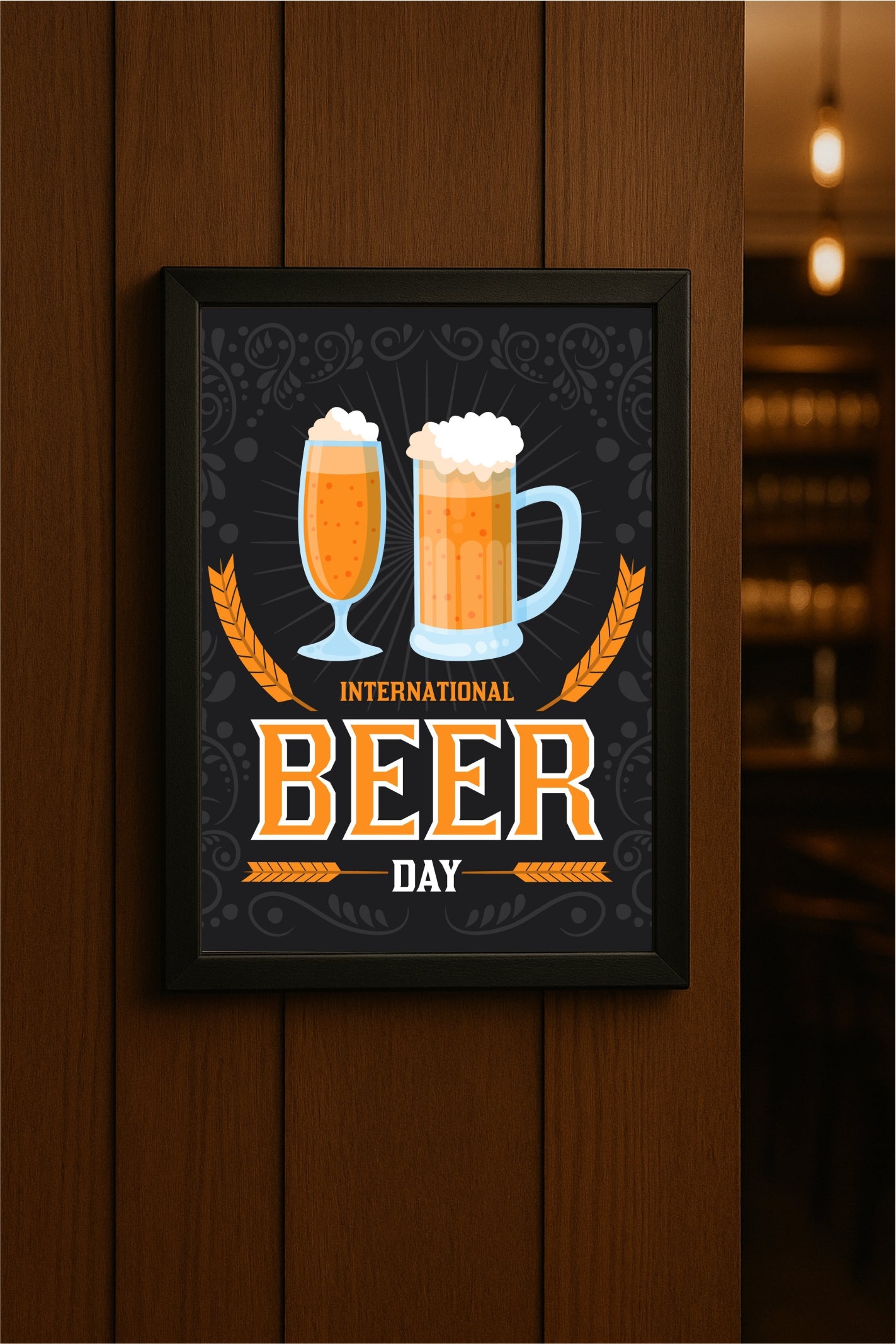 “International Beer Day – Celebration Art Poster” 🍻🎉
