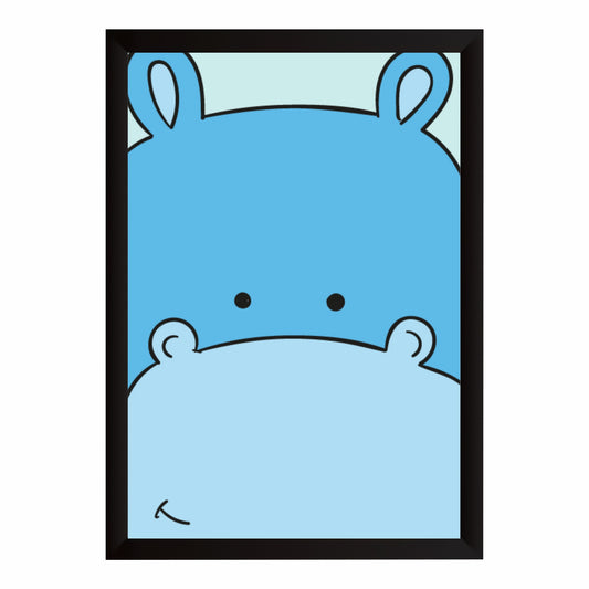 Cute Bear Wall Art | Blue Bear Kids Poster | Adorable Nursery & Baby Room Decor