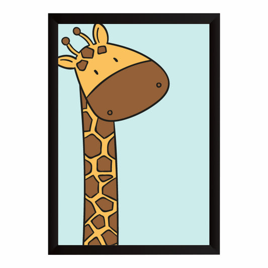 Cute Giraffe Wall Art | Baby Giraffe Kids Poster | Minimalist Nursery Animal Decor