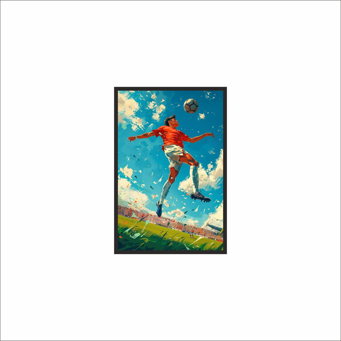 ⚽ Dynamic Football Action Wall Frame – Power & Passion in Motion