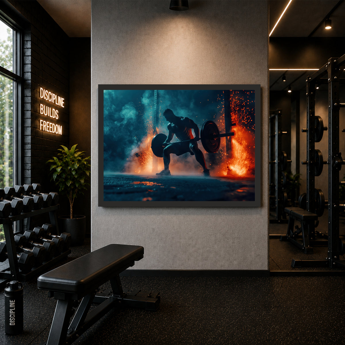 Epic Weightlifting Wall Art | Gym Strength Canvas | Fitness Motivational Decor