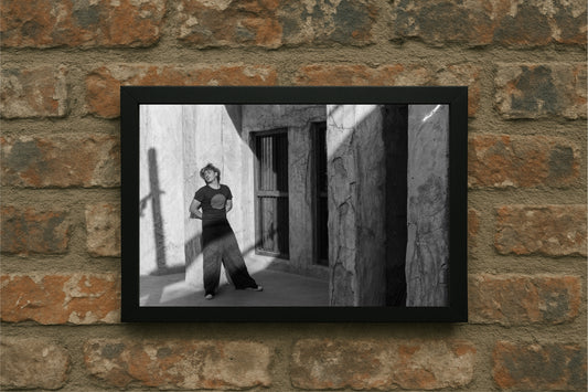 “Stone Shadows – Minimal Portrait Frame” 🖤🌑