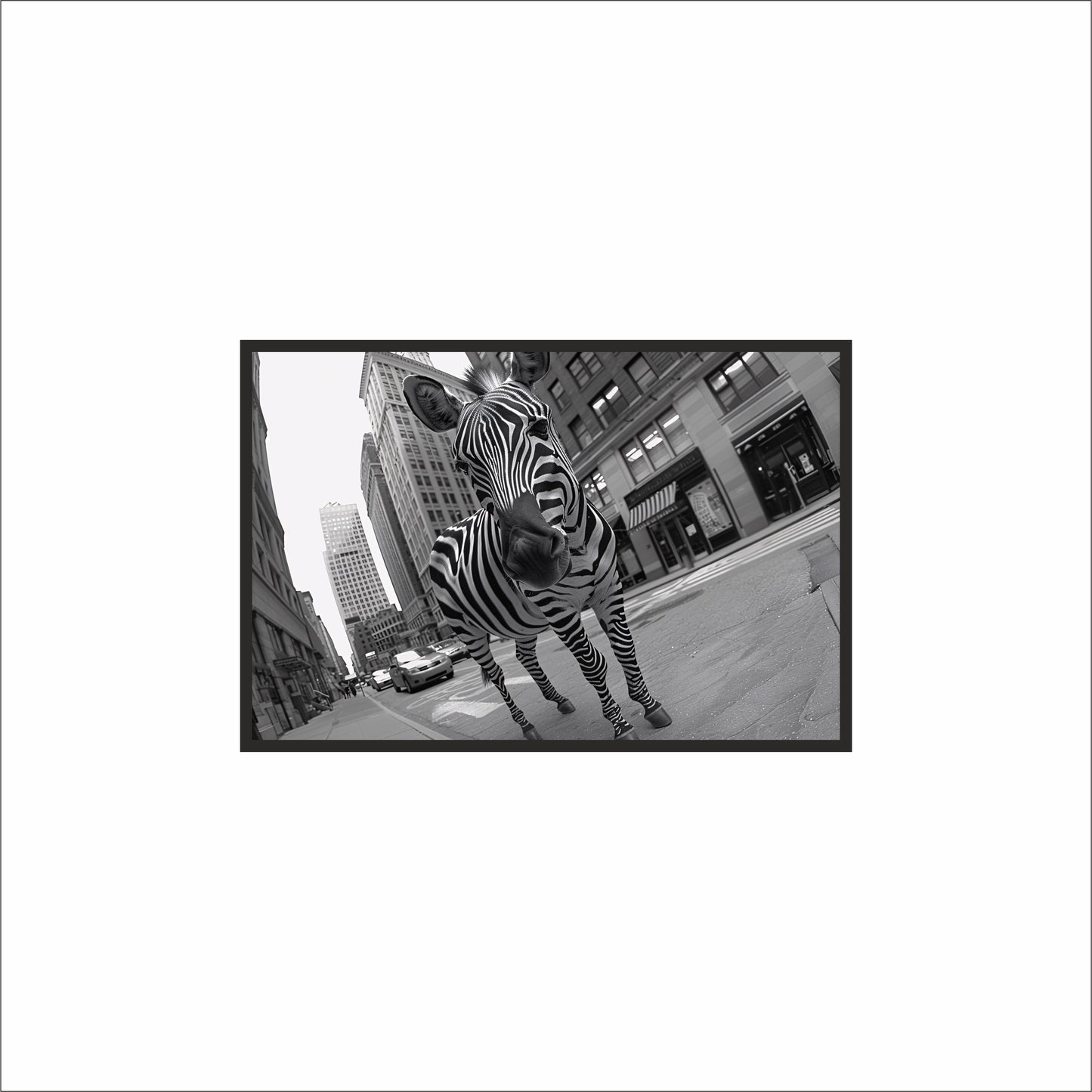 “Urban Zebra – Surreal City Frame” 🦓🏙️