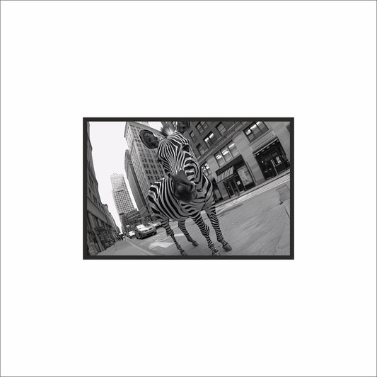 “Urban Zebra – Surreal City Frame” 🦓🏙️