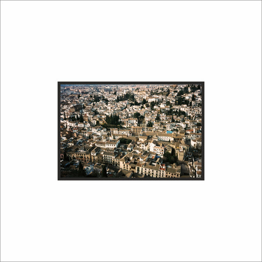 “Golden Rooftops – Mediterranean Cityscape Frame” 🏙️🌿
