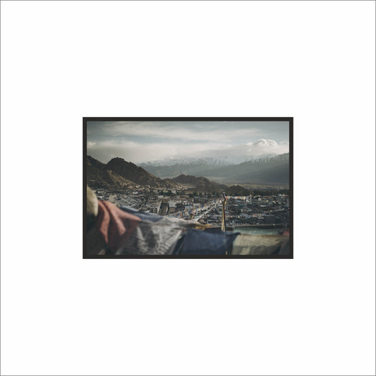 “Himalayan Calm – Mountain Prayer Flags Frame” 🏔️🛕