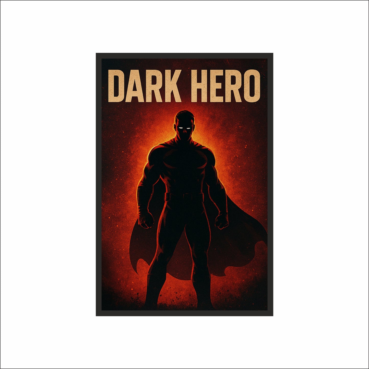 “Dark Hero – Shadowed Vigilante Poster Frame” 🖤🔥