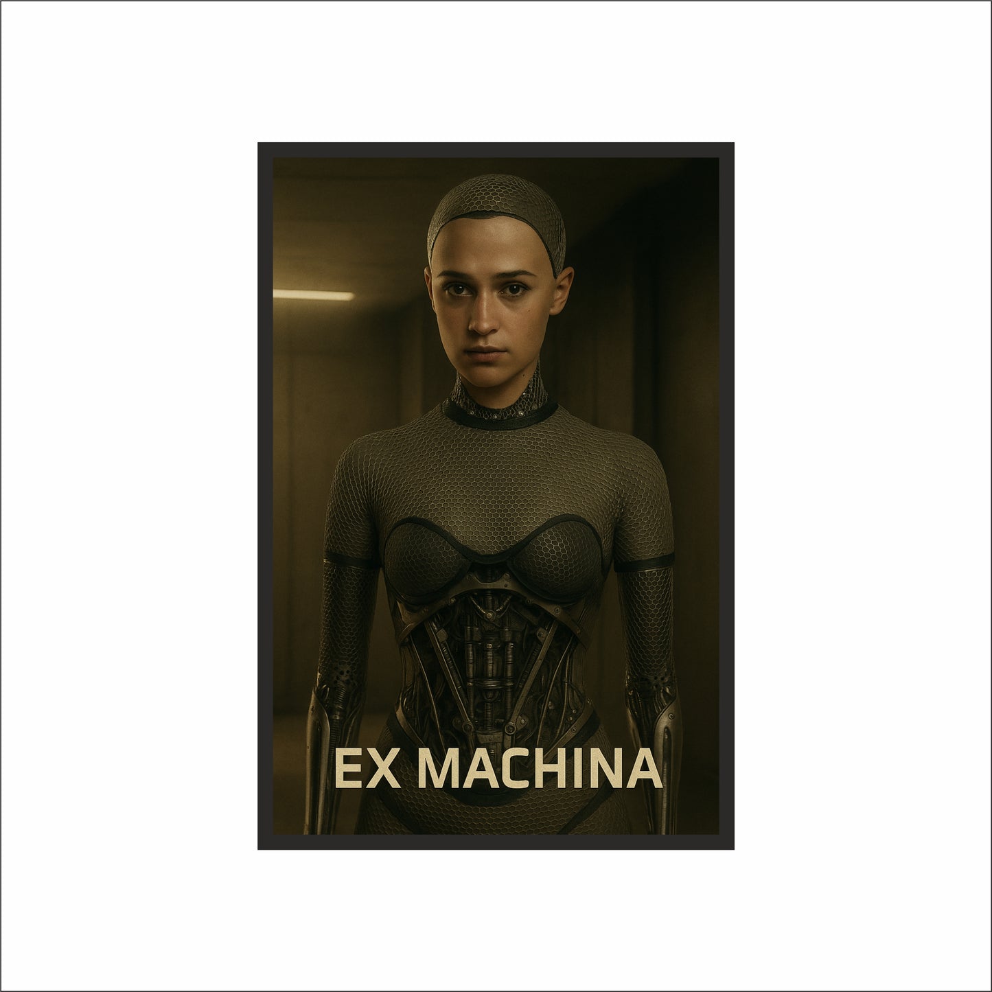 “EX MACHINA – Synthetic Consciousness Poster Frame” 🤖🖤