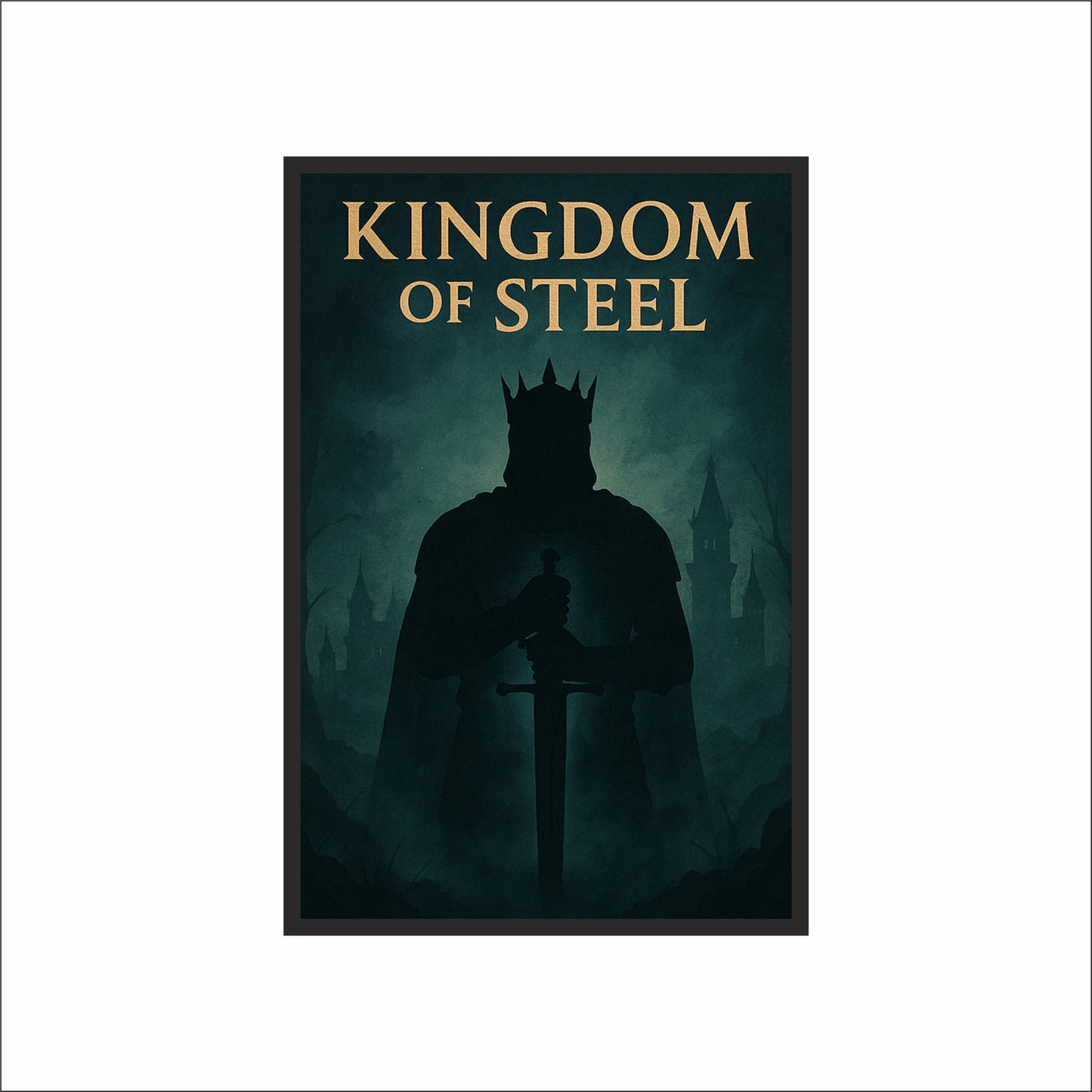 “KINGDOM OF STEEL – Dark Fantasy Royalty Poster Frame” 👑⚔️🖤