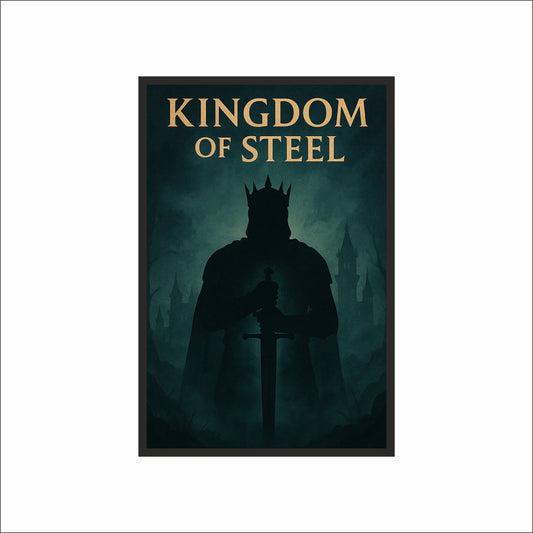 “KINGDOM OF STEEL – Dark Fantasy Royalty Poster Frame” 👑⚔️🖤