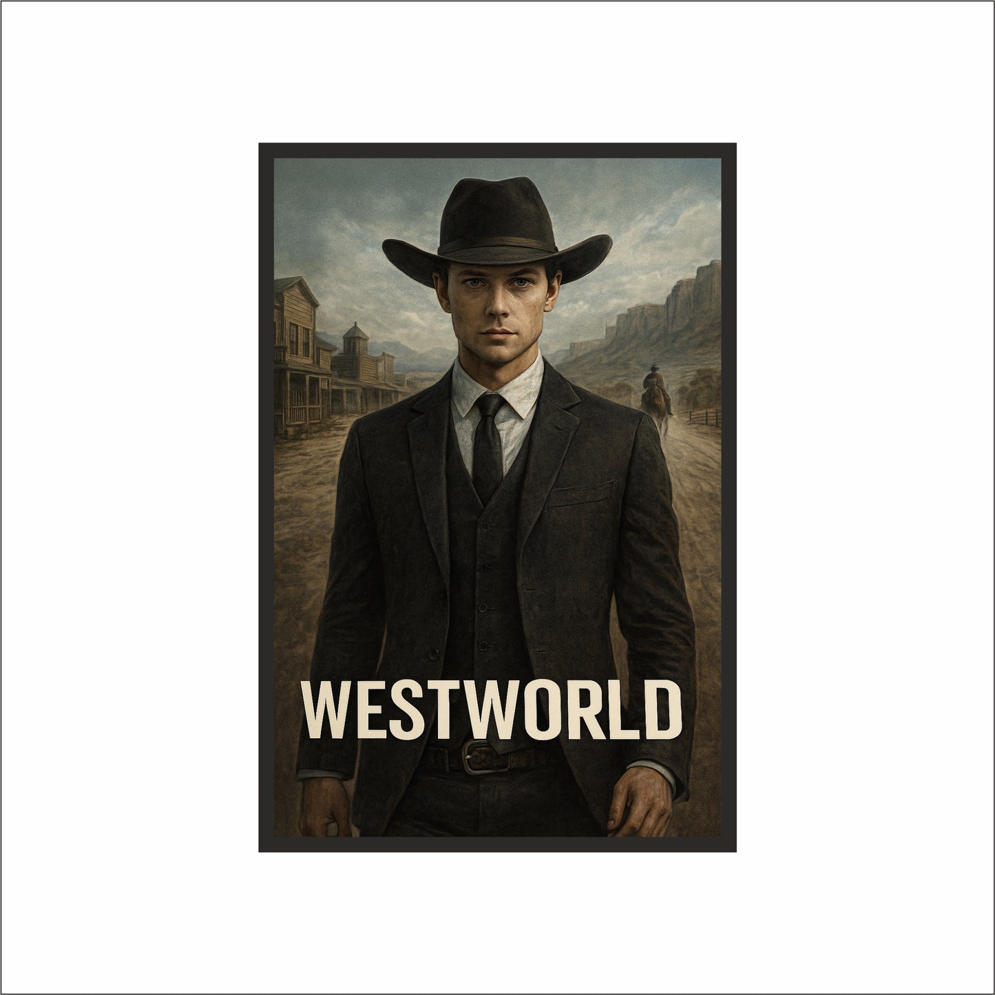 “Westworld Gunslinger – Desert Frontier Frame” 🤠🌵