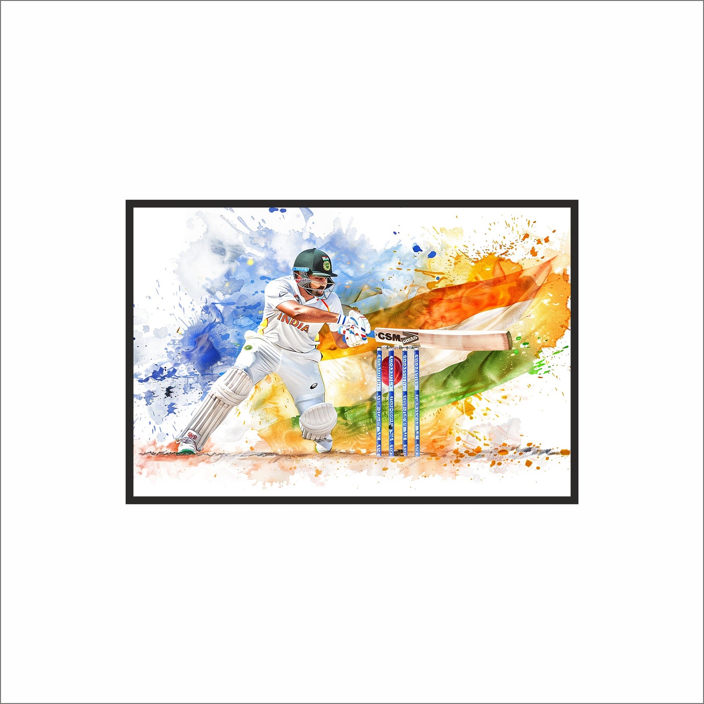 “Unstoppable Motion – Sports Energy Inspired Frame” 🏏🔥