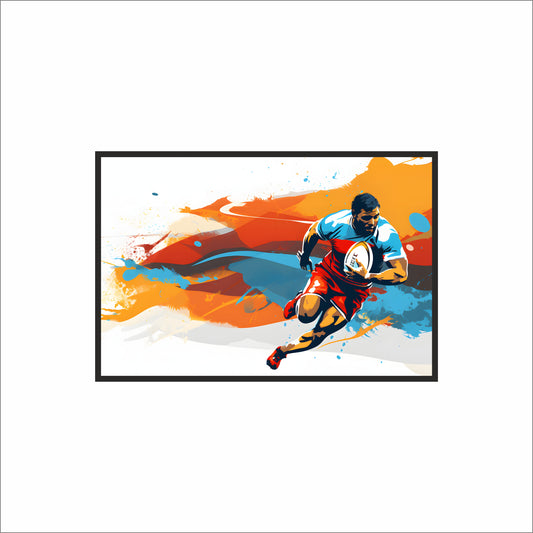 “Unstoppable Motion – Sports Energy Inspired Frame” 🏉🔥