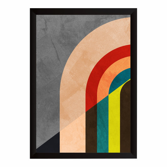 Abstract Geometric Wall Art | Modern Arch Canvas | Colorful Minimal Decor