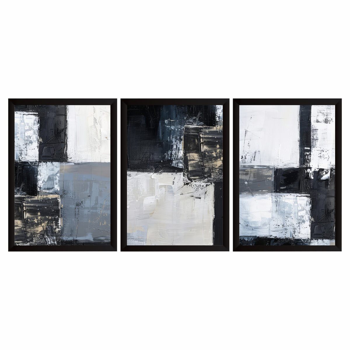 Abstract Textured Wall Art Set of 3 | Modern Decor