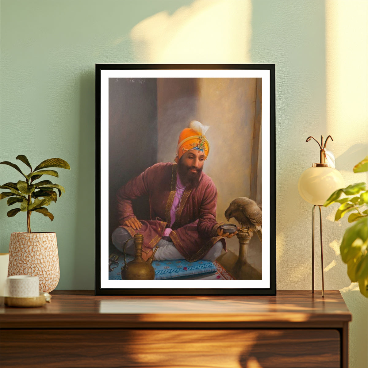 Guru Gobind Singh Ji Wall Art Photo Frame – The Warrior Saint of Courage & Compassion