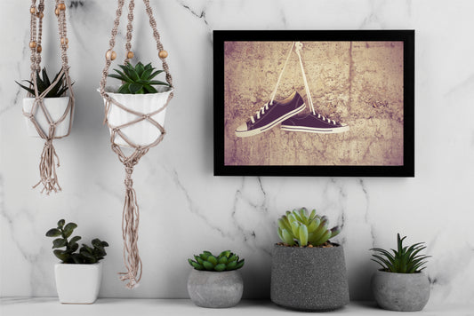 “Classic Street Hang – Retro Sneaker Art” 👟✨